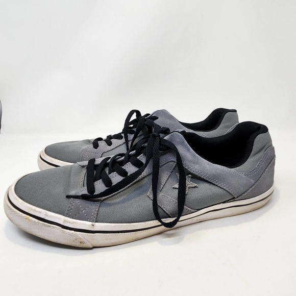 Converse All Star El Distrito OX Gray Sneakers Mens 13 Low Top Leather Canvas - Picture 5 of 9